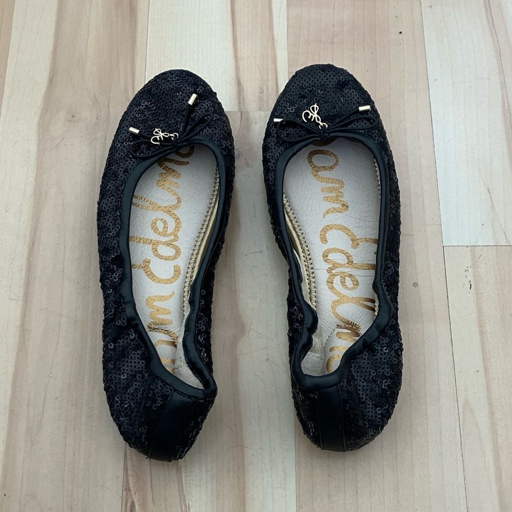 Black Sequin Sam Edelman Flats